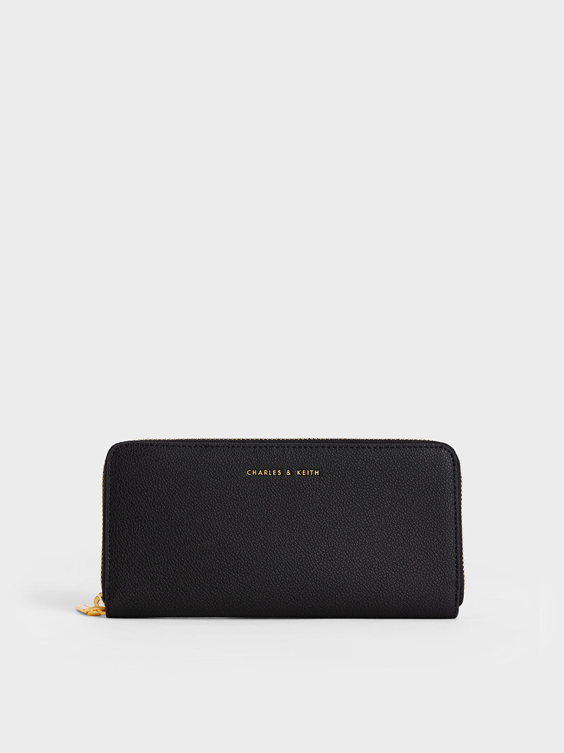 Black Zip Around Long Wallet CHARLES KEITH International