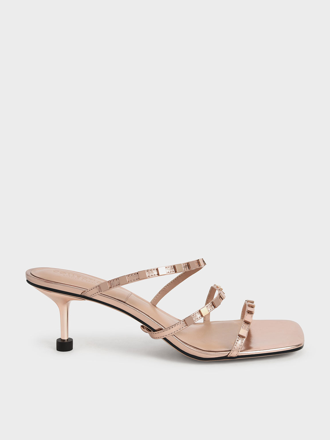 Rose Gold Leather Embellished 