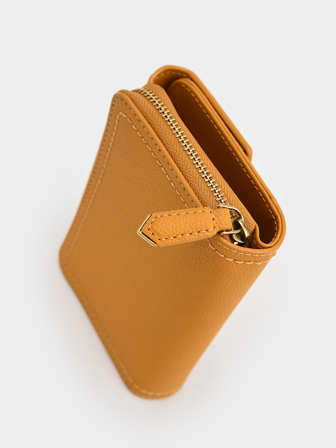 Stitch Trim Envelope Wallet, Orange, hi-res