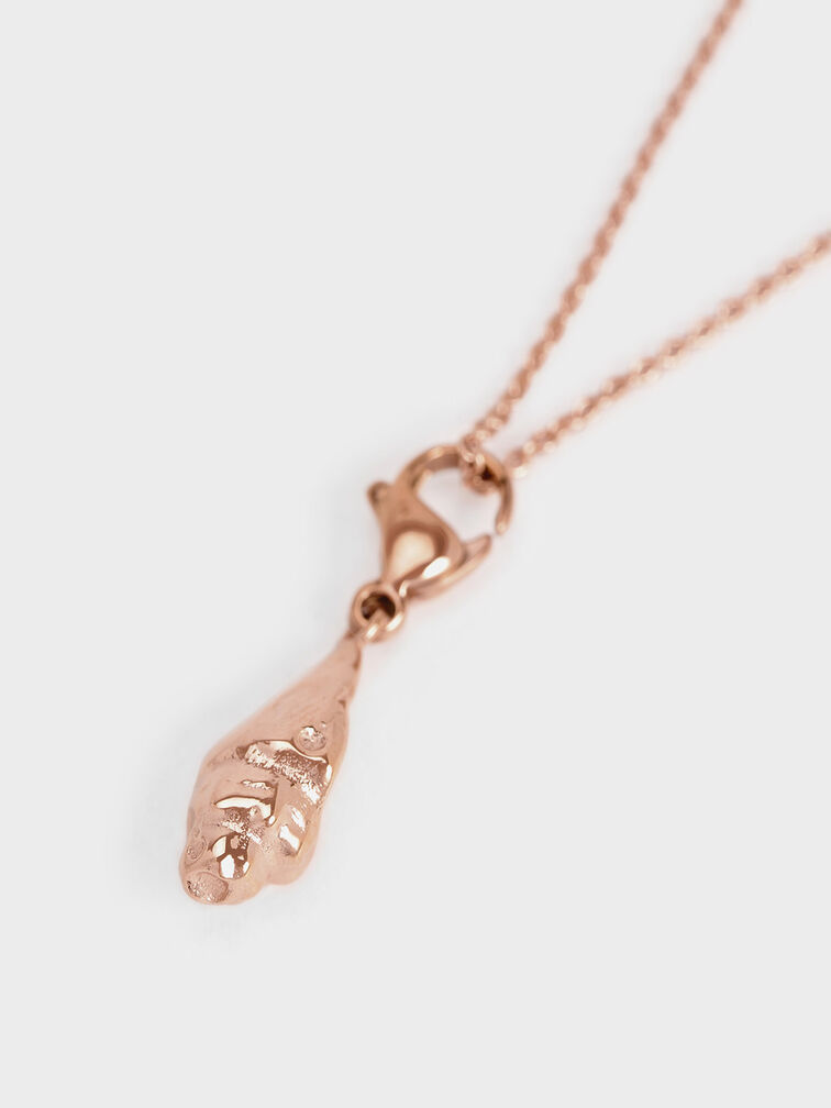 Spire Seashell Charm, Rose Gold, hi-res