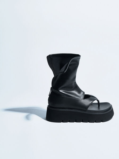 Laine Platform Boot Sandals, Black, hi-res