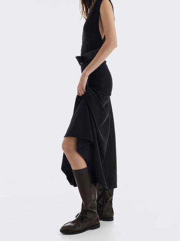 Botas-mocasines Jagger hasta la rodilla, Marrón oscuro, hi-res