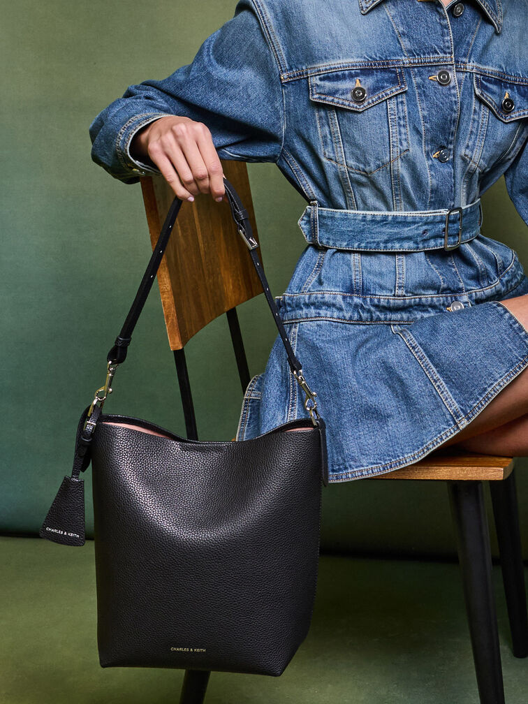 Beryl Bucket Bag, Noir, hi-res