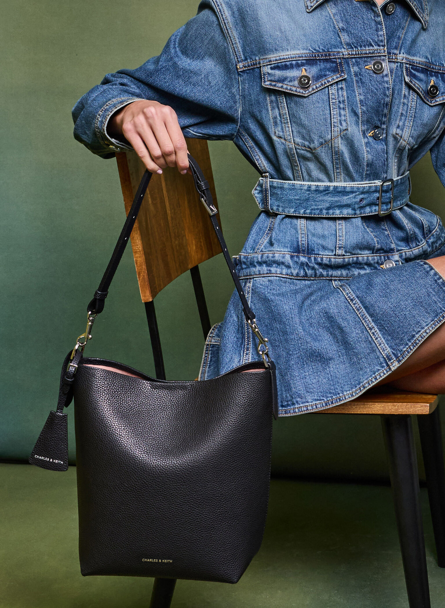 Beryl Bucket Bag, Noir, hi-res