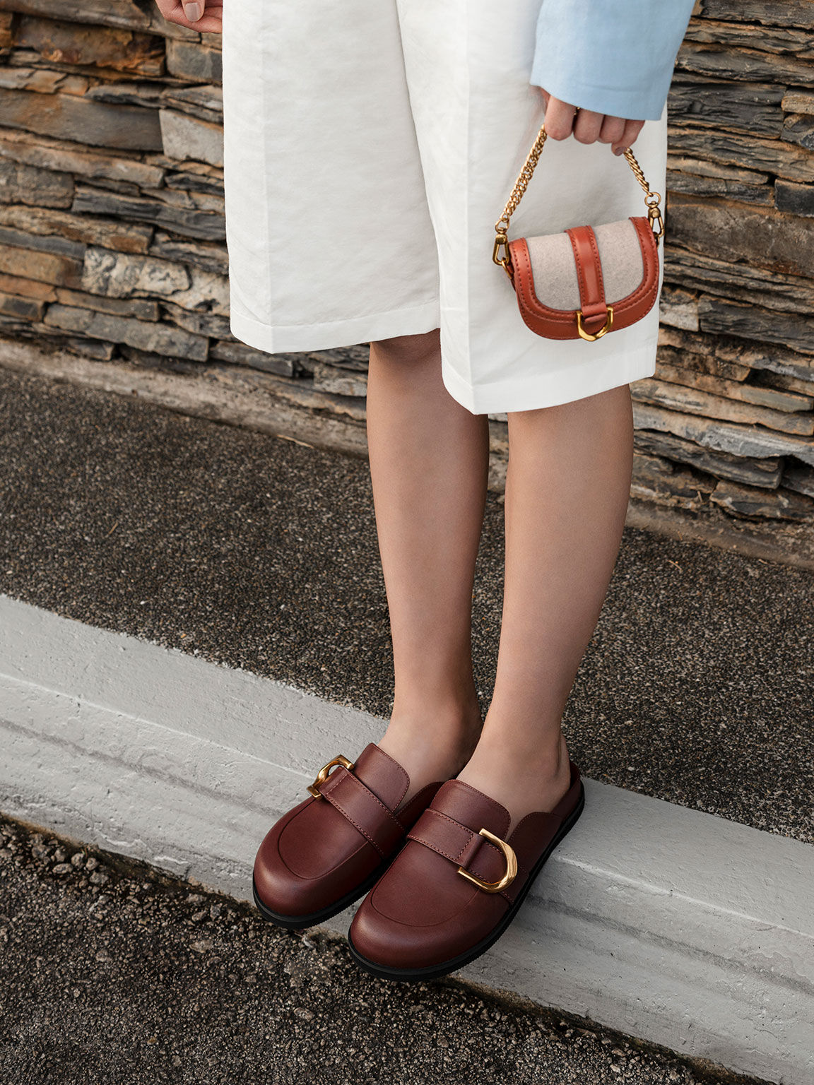 Micro Gabine Two-Tone Saddle Bag​, Rojo ladrillo, hi-res