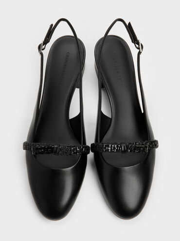 Kaleen Slingback Pumps, Black, hi-res