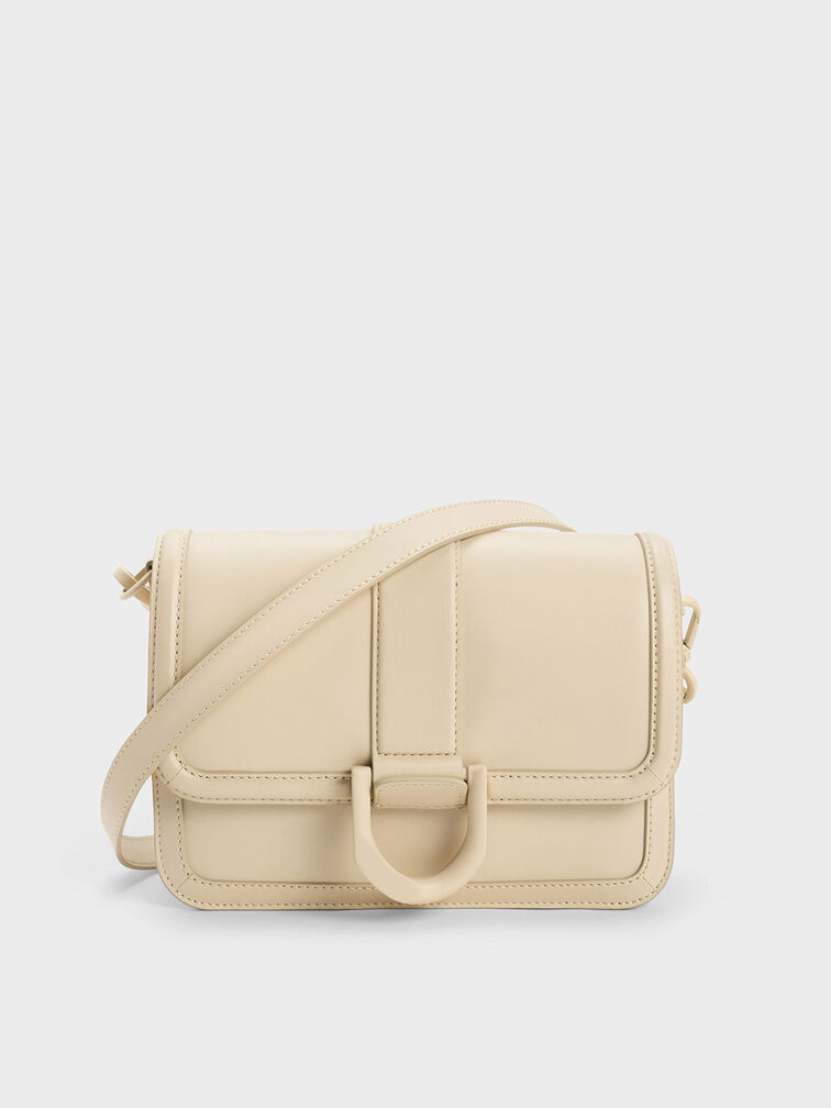 Gabine Leather Crossbody Bag, Chalk, hi-res