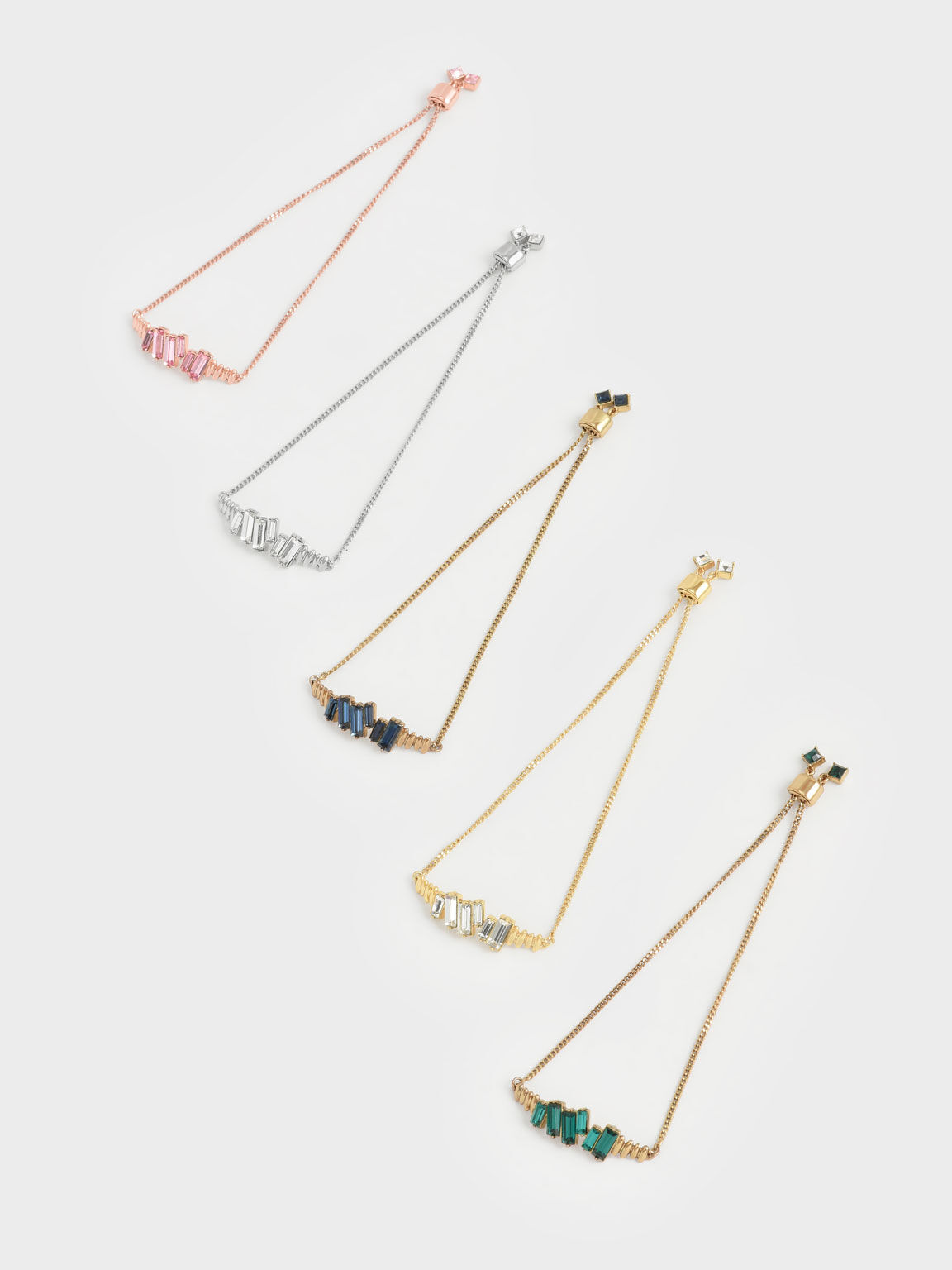 Swarovski® Crystal Embellished Chain Bracelet - Rose Gold
