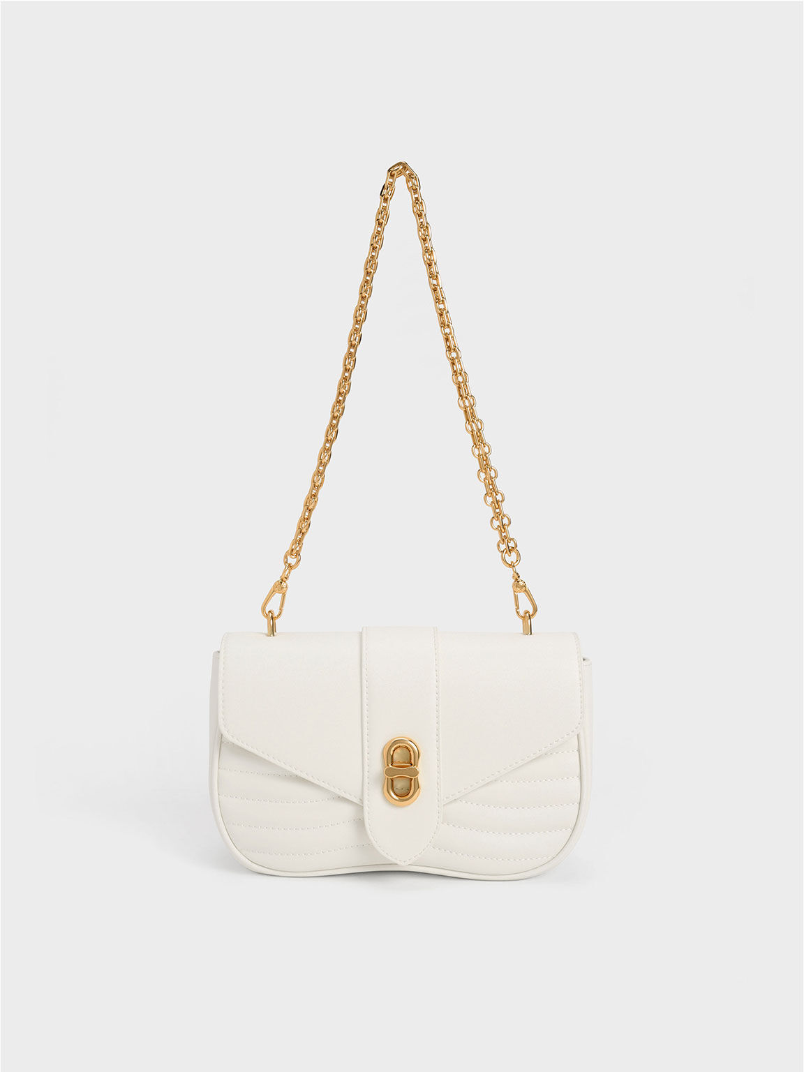 Aubrielle Panelled Crossbody Bag White