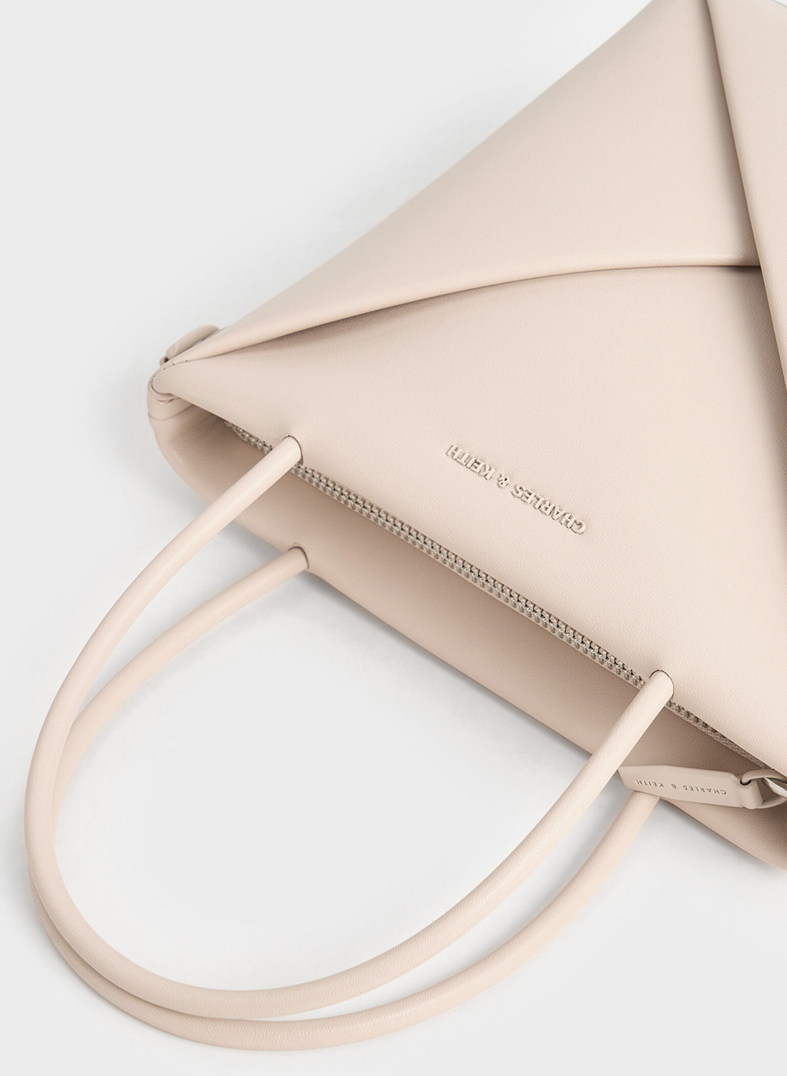 Midori Geometric Elongated Tote Bag, Oat, hi-res