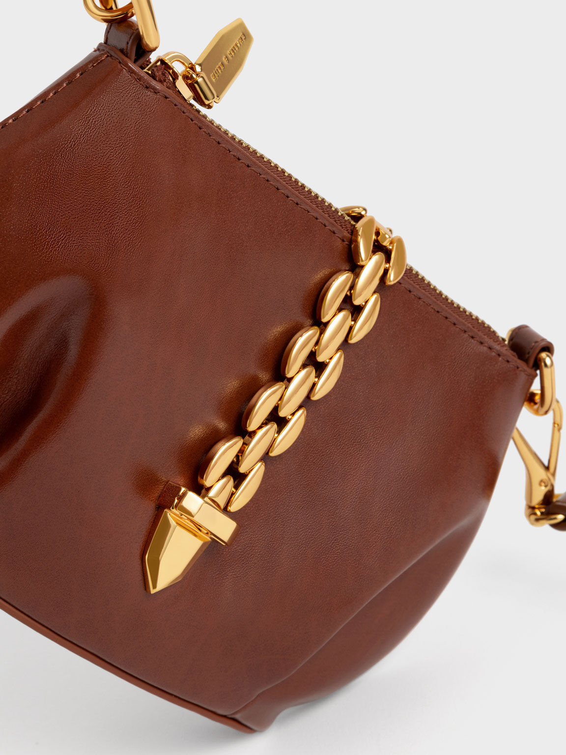 Isana Chain-Handle Bag, Chocolate, hi-res