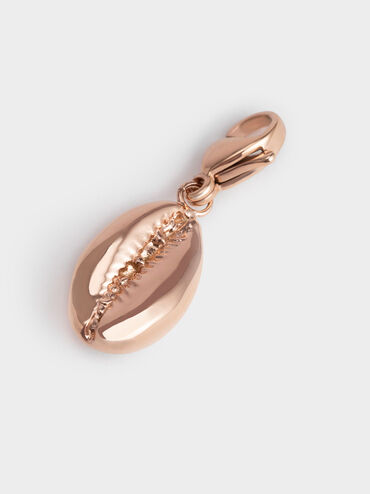 Cowrie Seashell Charm, Rose Gold, hi-res