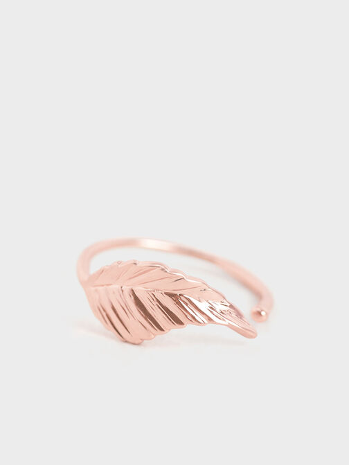 Leaf Band Ring, Rose Gold, hi-res