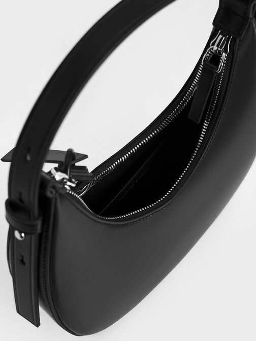 Carey Crescent Hobo Bag, Noir, hi-res