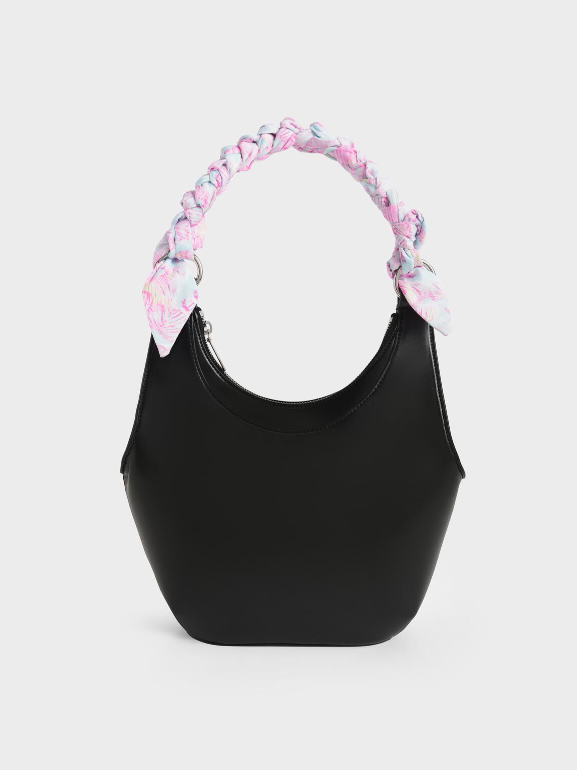 Bolso hobo Ulani envuelto en una bufanda, Black, hi-res