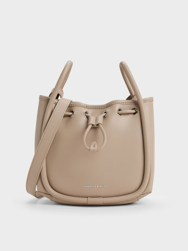Lyla Tubular Bucket Bag, Taupe, hi-res