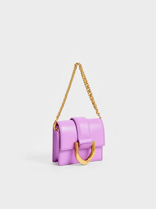 Gabine Chain-Link Card Holder, Violet, hi-res