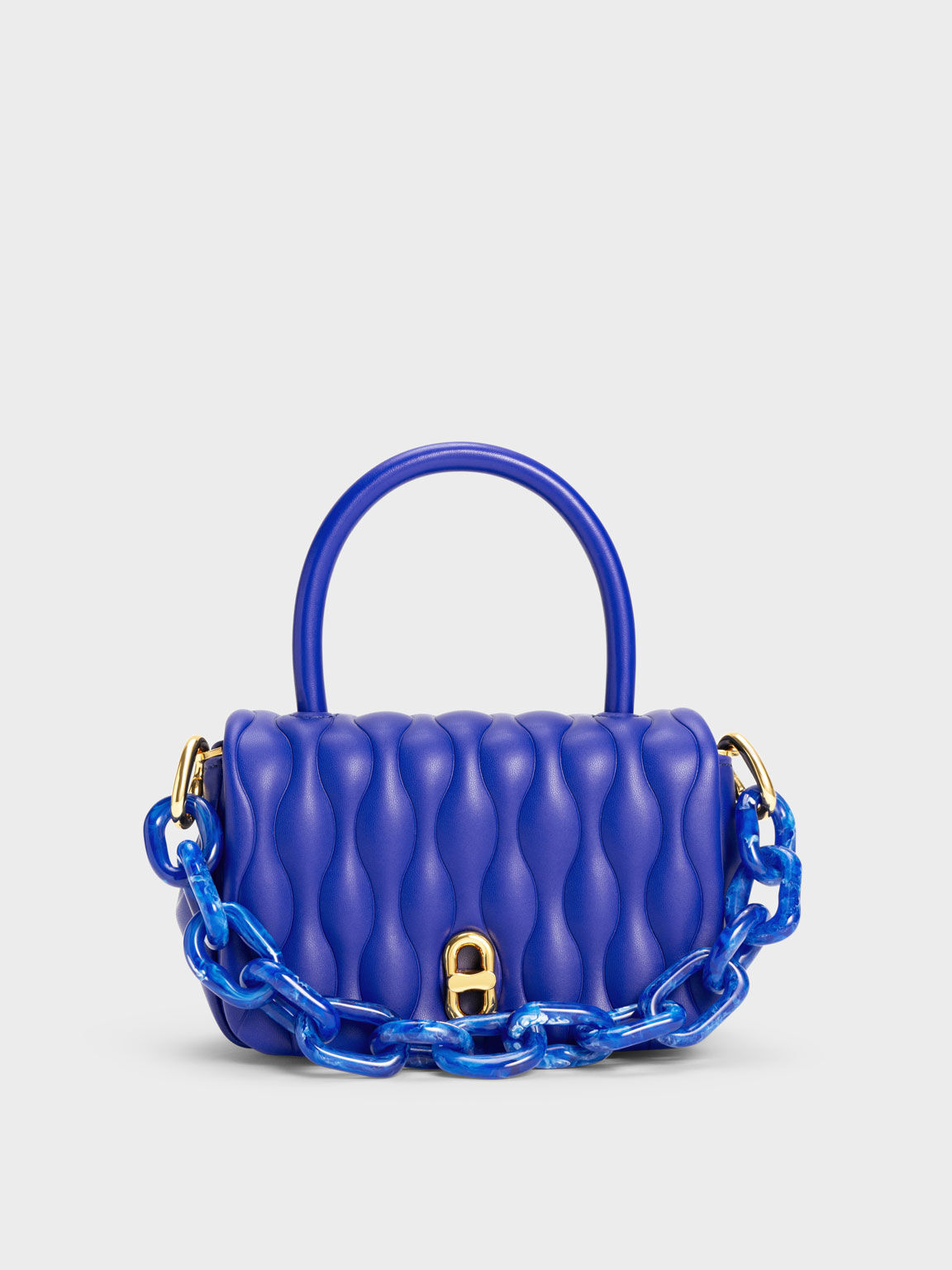 Iva Boxy Top Handle Bag, Cobalt, hi-res