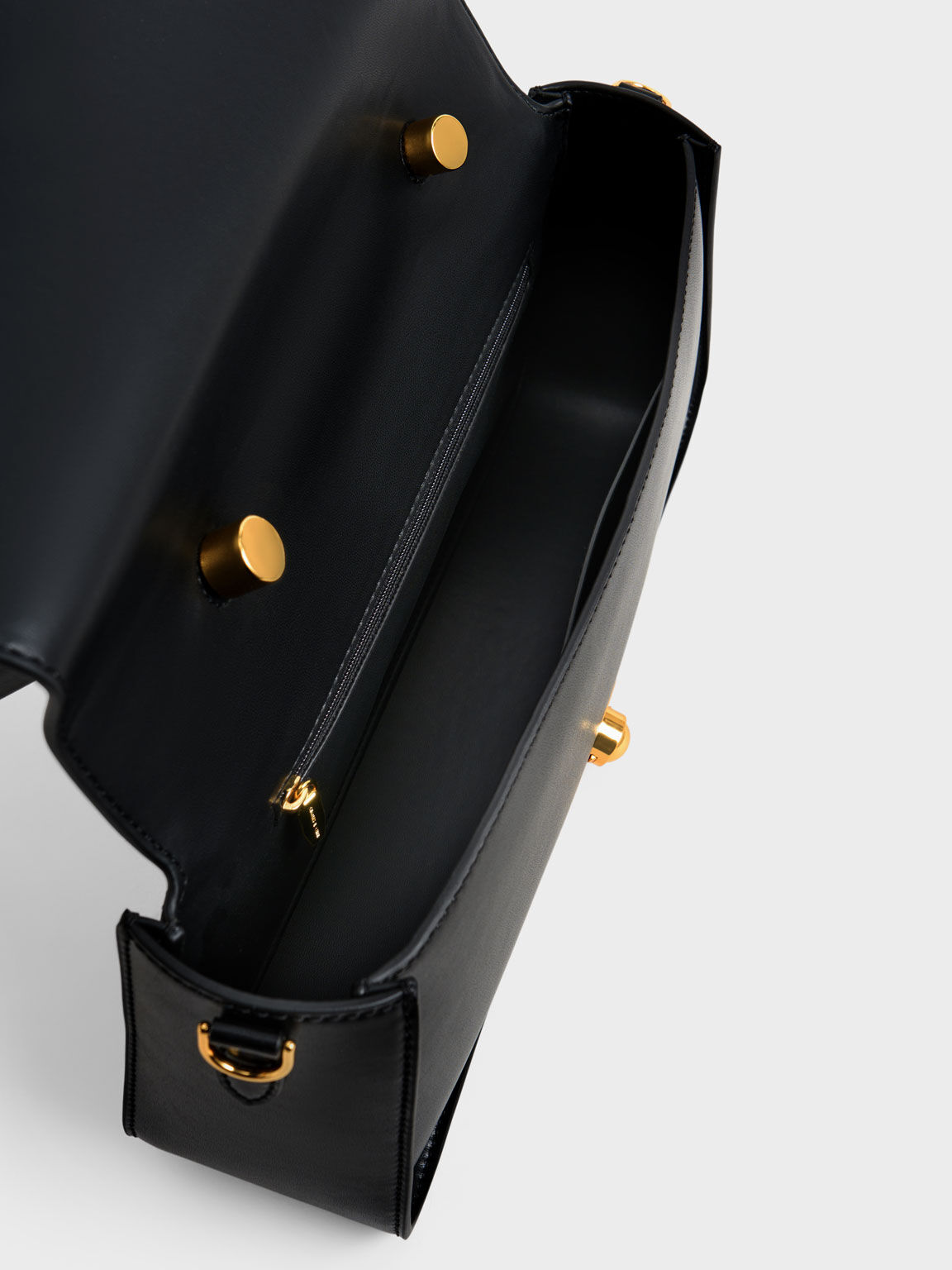 Avis Elongated Handle Trapeze Bag, Black, hi-res