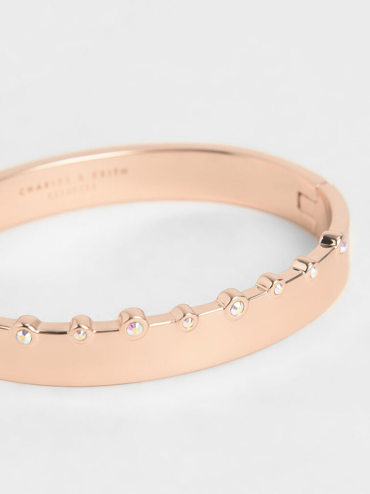 Swarovski® Crystal Studded Bracelet, Rose Gold, hi-res