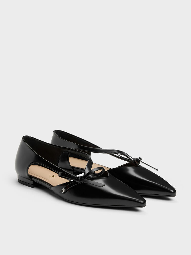 Anastasia Leather D'Orsay Flats, Black Box, hi-res