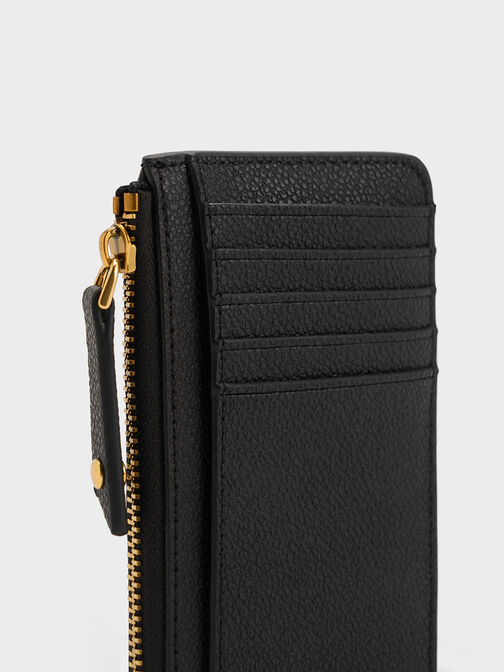 Zip Card Holder, Black, hi-res