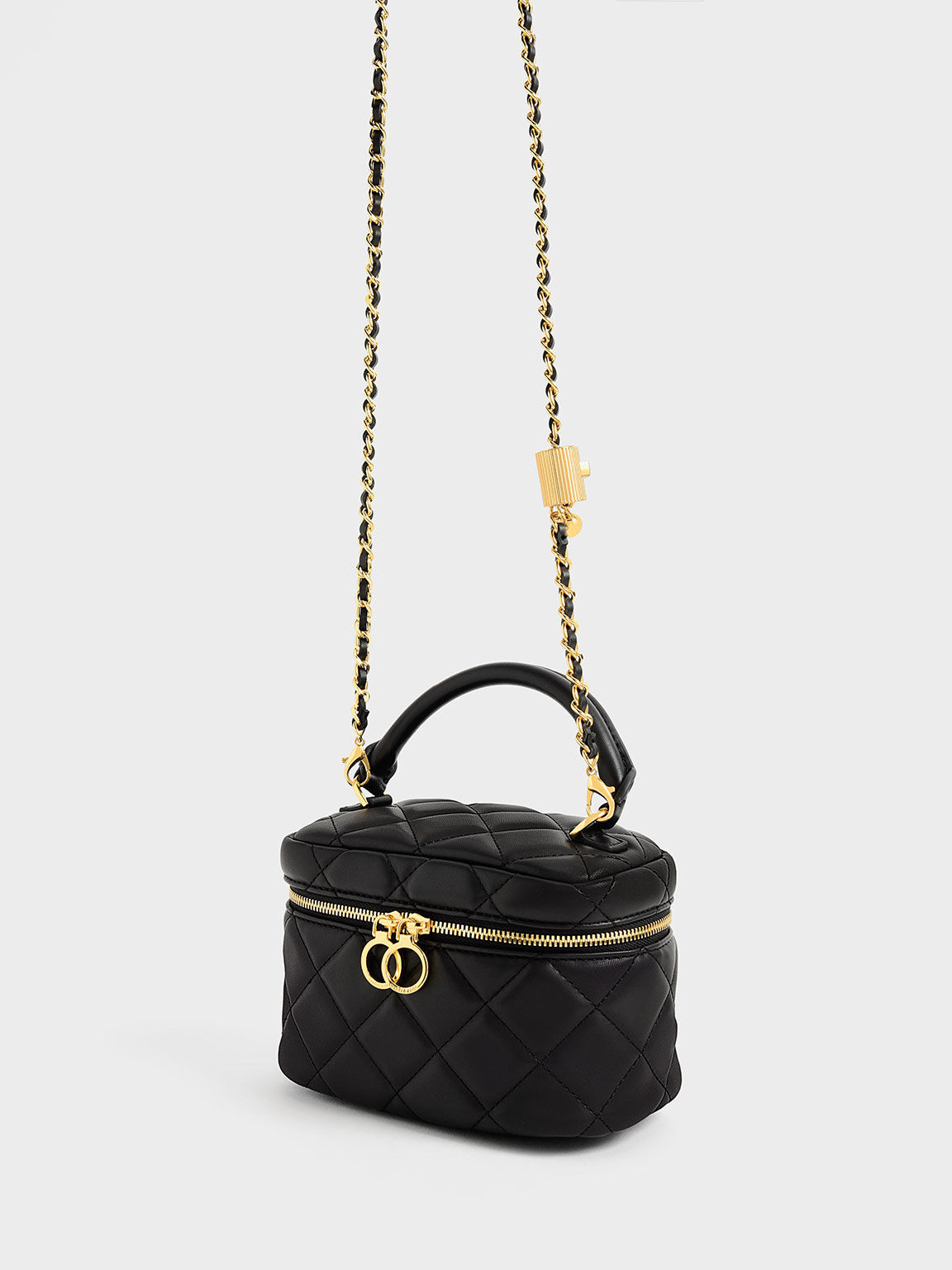 Charles & keith mini shoulder bag with zip Clearance