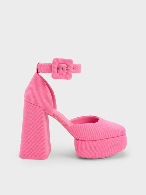 Sinead 方釦繞踝高跟鞋, 粉紅色, hi-res