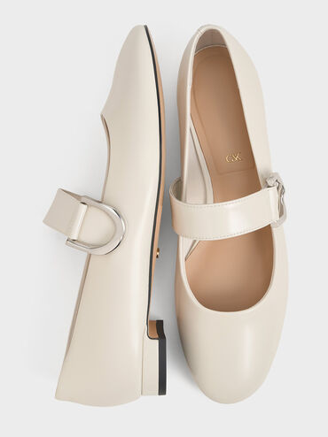Mary Janes Gabine de cuero, Blanco, hi-res