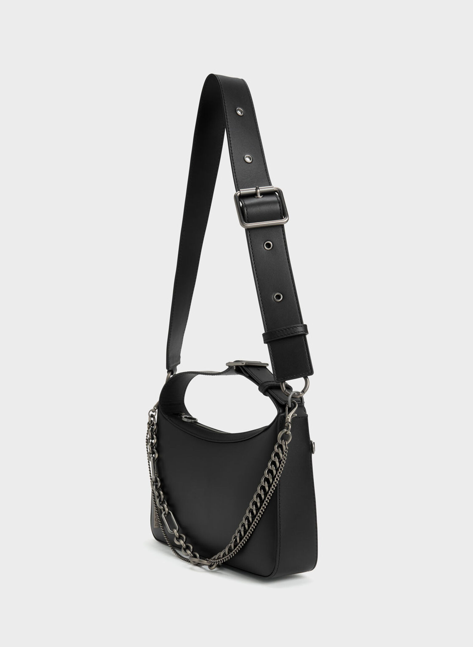 Black Jules Leather Chain-Embellished Bag - CHARLES & KEITH US