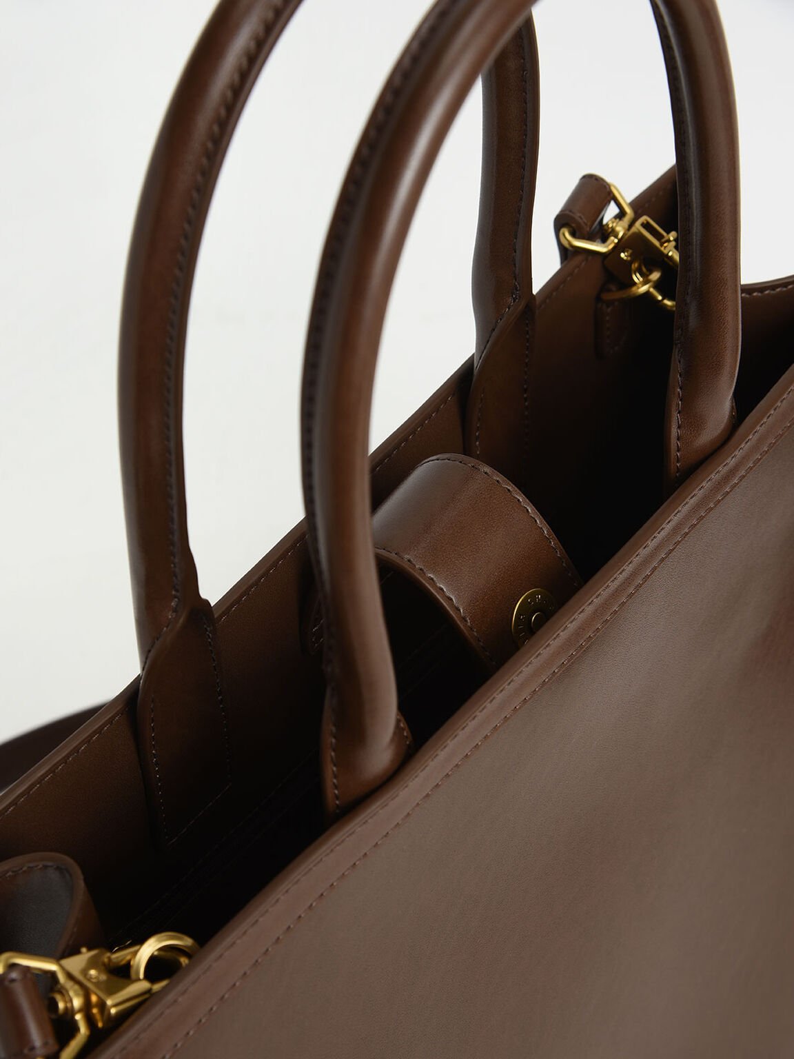 Charlot Tote Bag, Dark Brown, hi-res