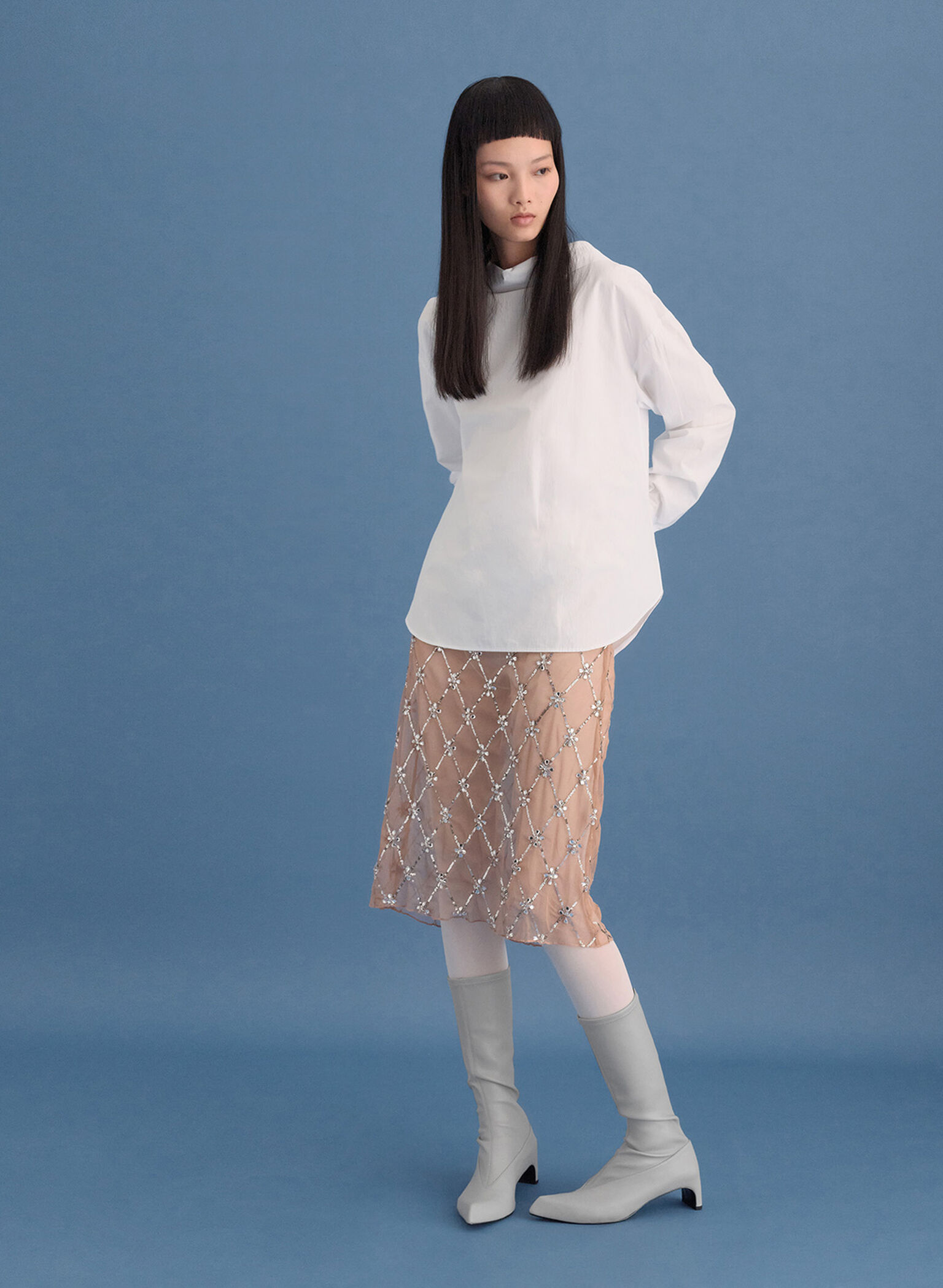 Botines Lorde de punta con tac�n fino, Gris, hi-res
