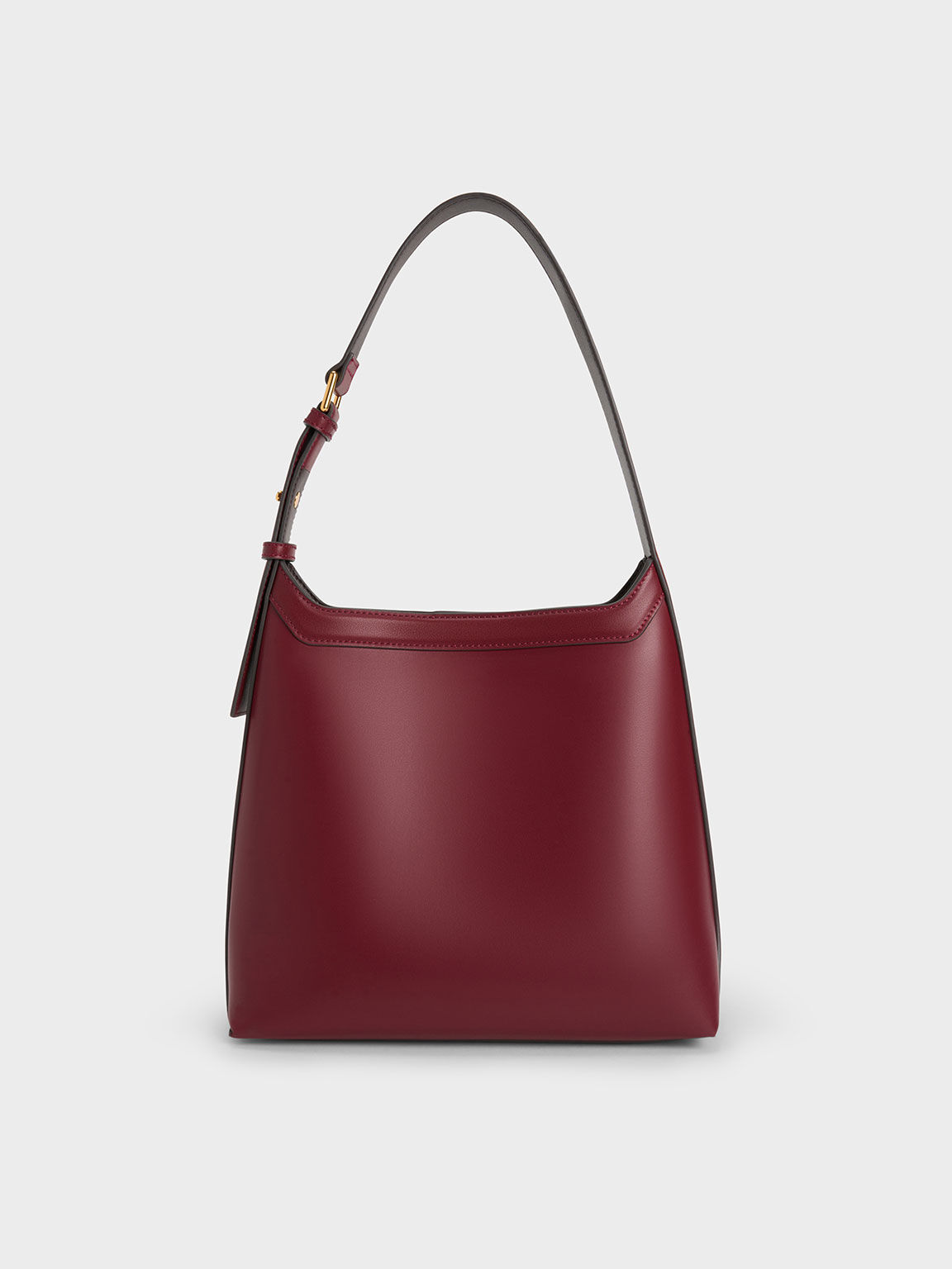 Leona Large Hobo Bag, Burgundy, hi-res