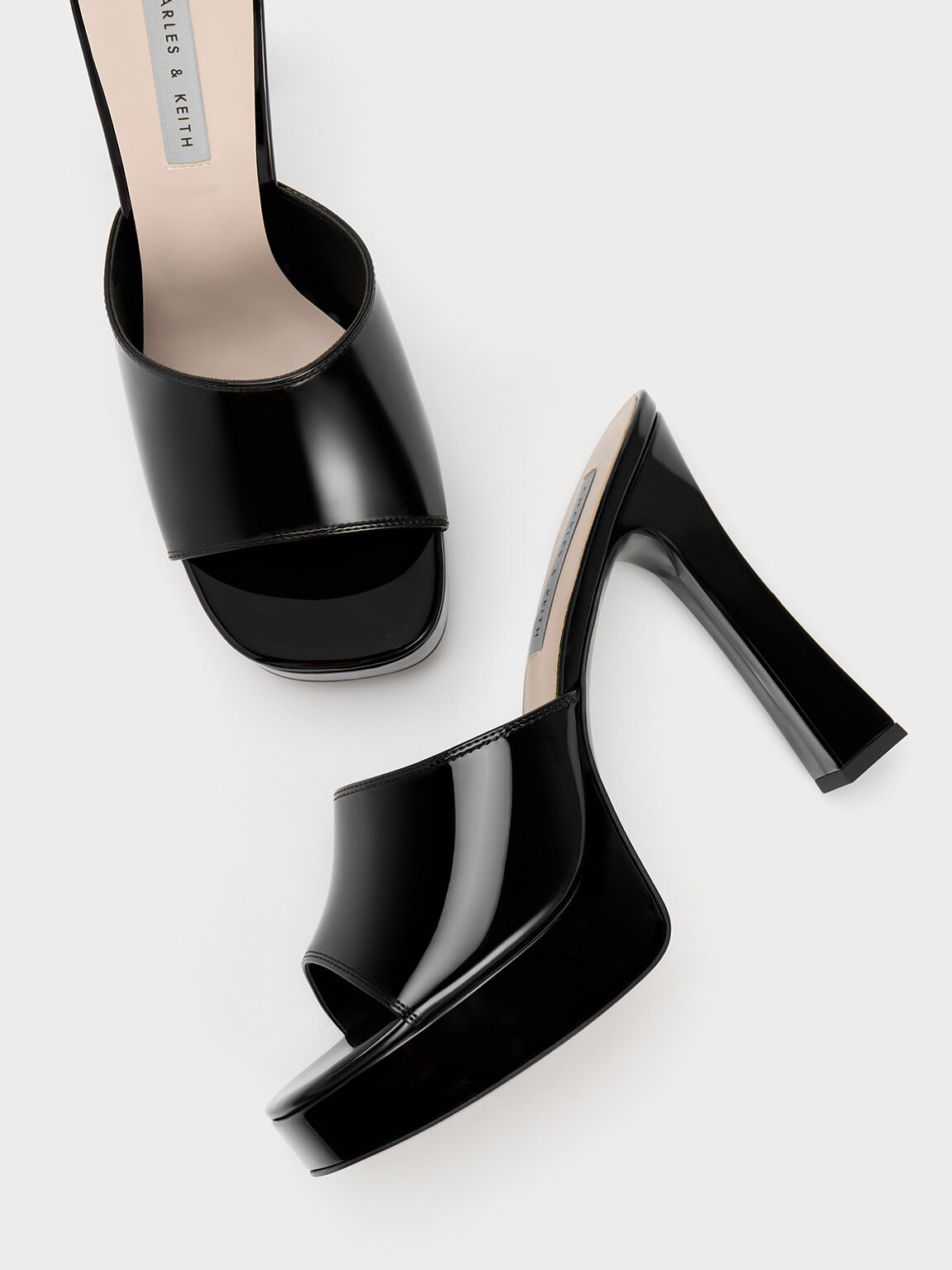 Patent mules shop