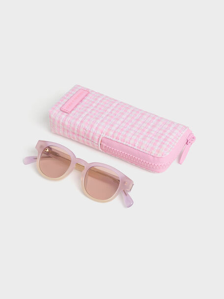 Girls' Gabine Sunglasses, Jelly Pink, hi-res