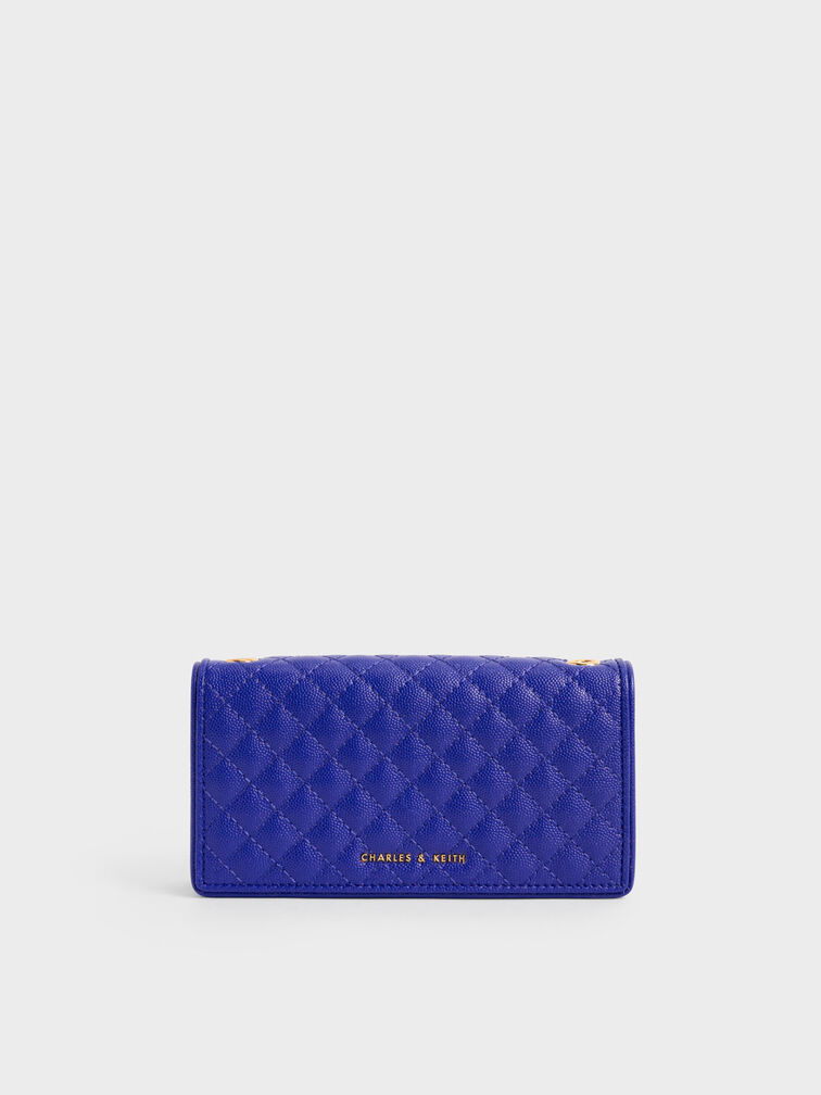 Cobalt Quilted Pouch - CHARLES & KEITH US