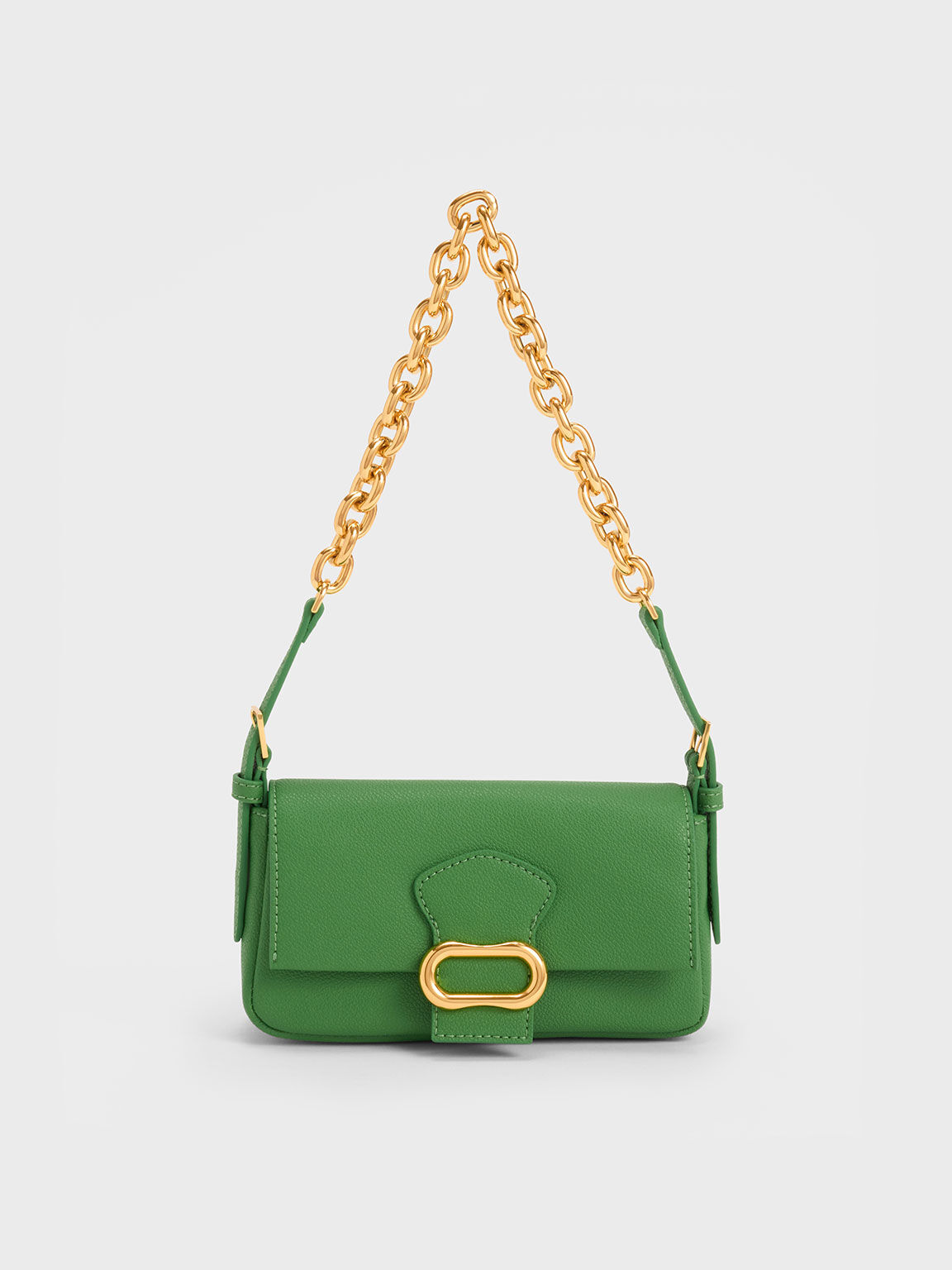 Daki Belted Shoulder Bag Green