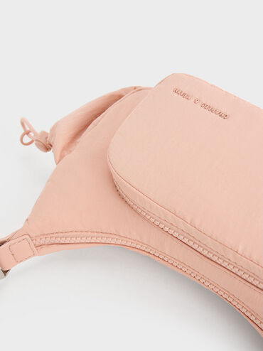 Soleil Nylon Shoulder Bag, Pink, hi-res