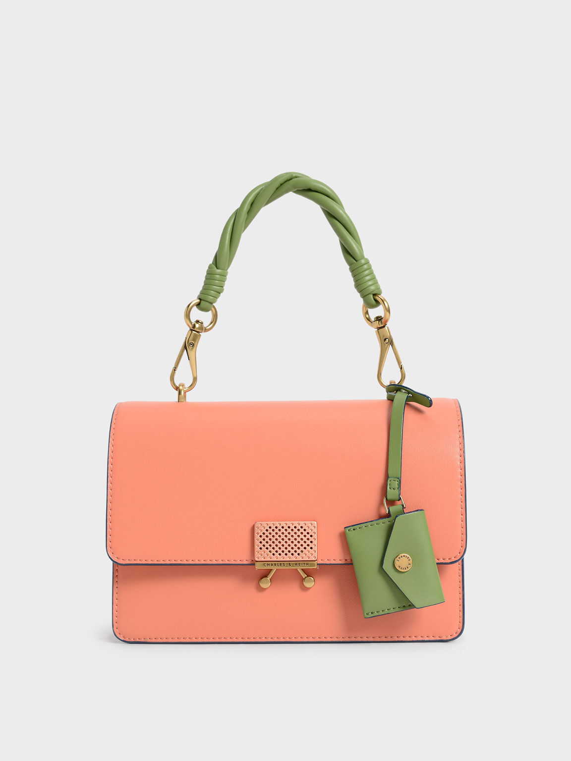 Twisty Shoulder Bag, Orange, hi-res