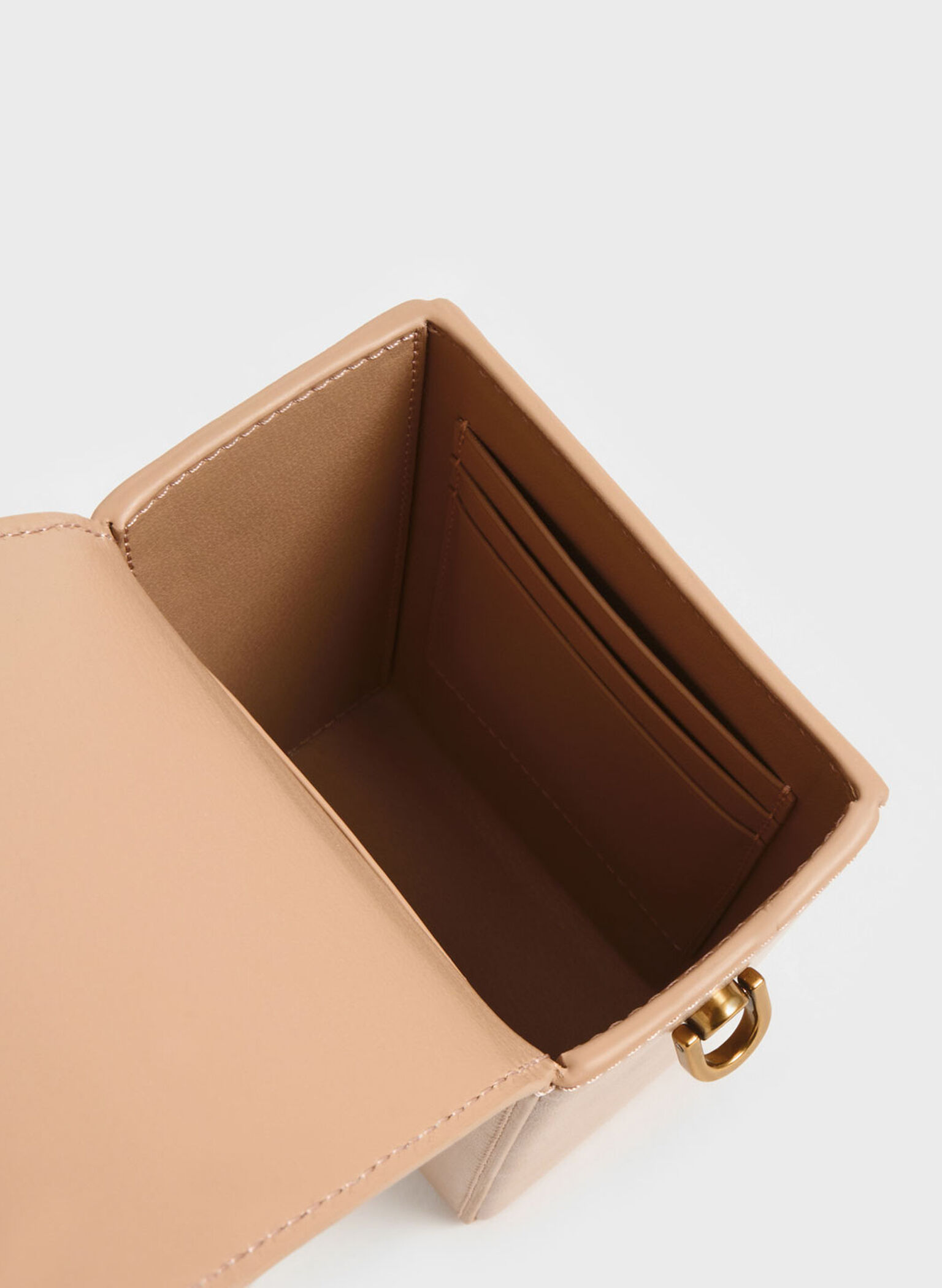 Bolso bandolera alargado, Beige, hi-res