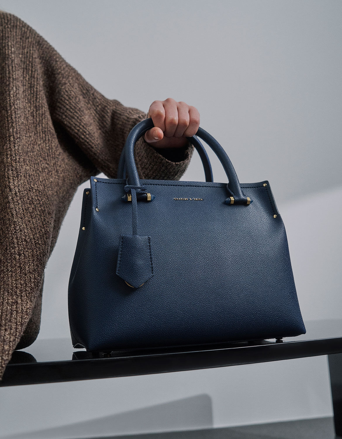 Charles and keith hotsell double handle structured tote