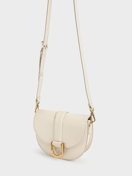 Bolso saddle Gabine, Crema, hi-res