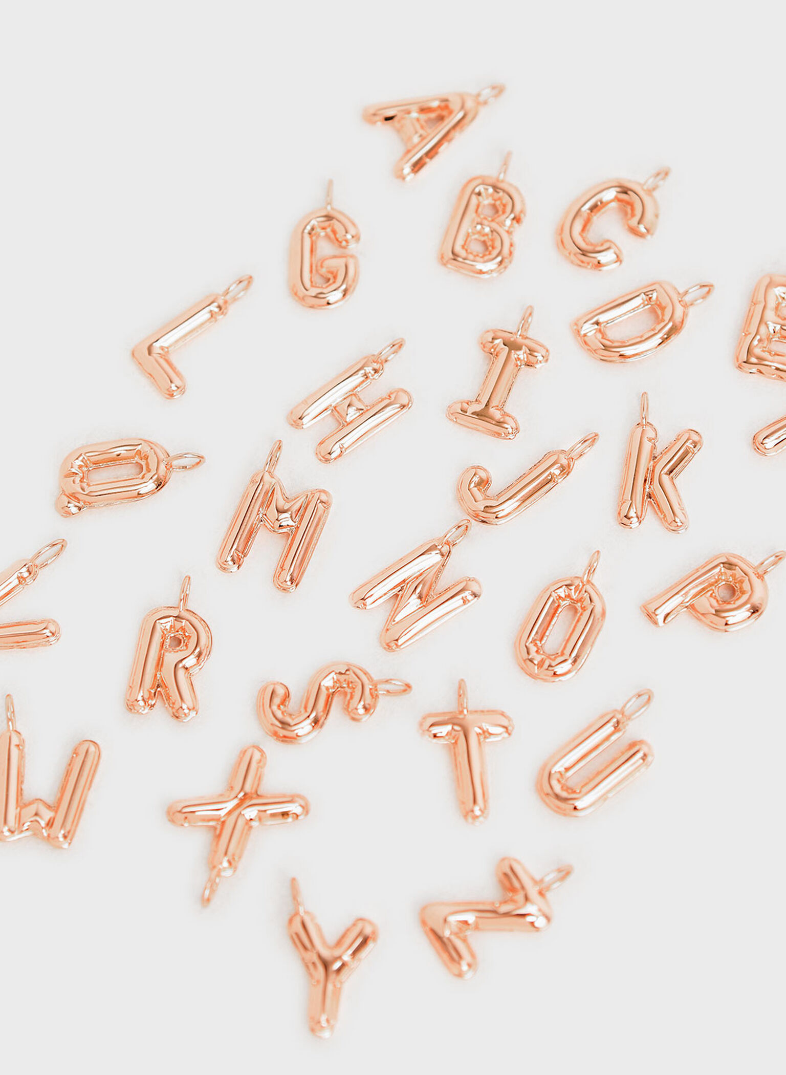 Alphabet 'K' Charm, Rose Gold, hi-res