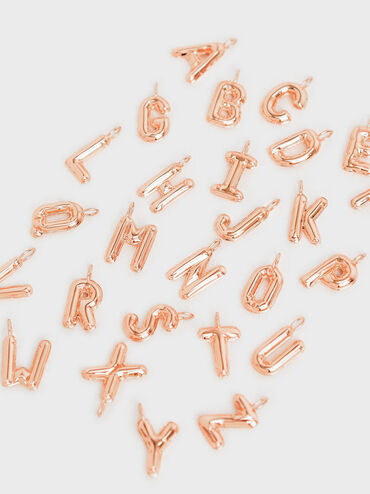 Alphabet 'K' Charm, Rose Gold, hi-res