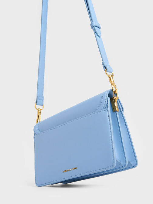 Joelle Envelope Shoulder Bag, Light Blue, hi-res