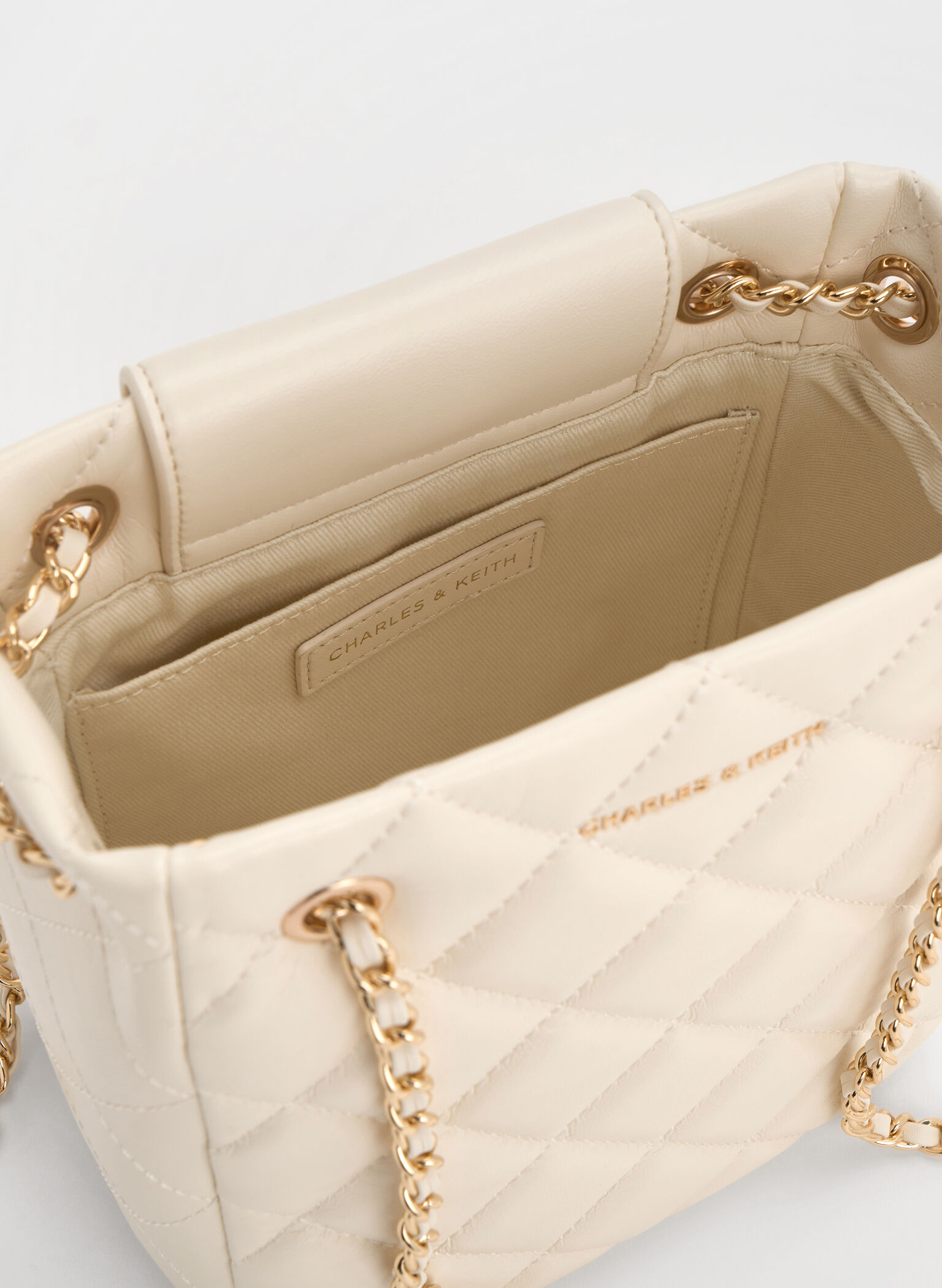 Alva Quilted Braided-Strap Shoulder Bag, Cream, hi-res