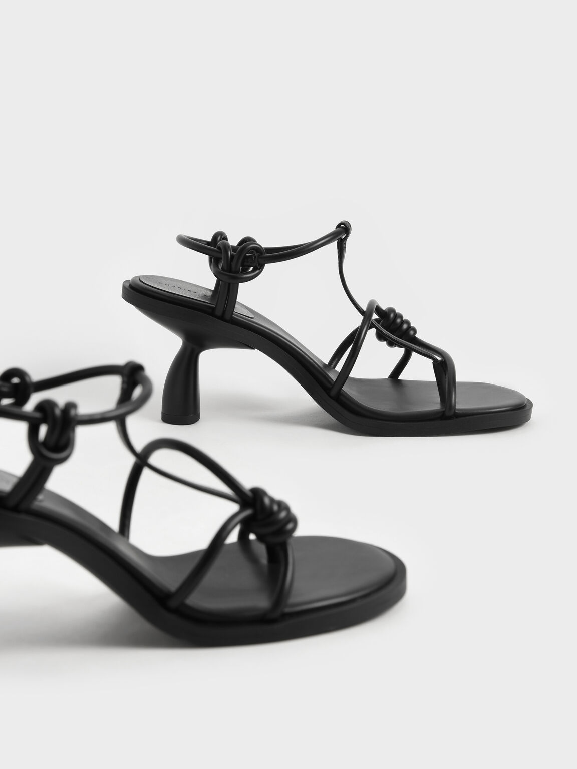 Sandalias Alma de Tiras Anudadas, Black, hi-res