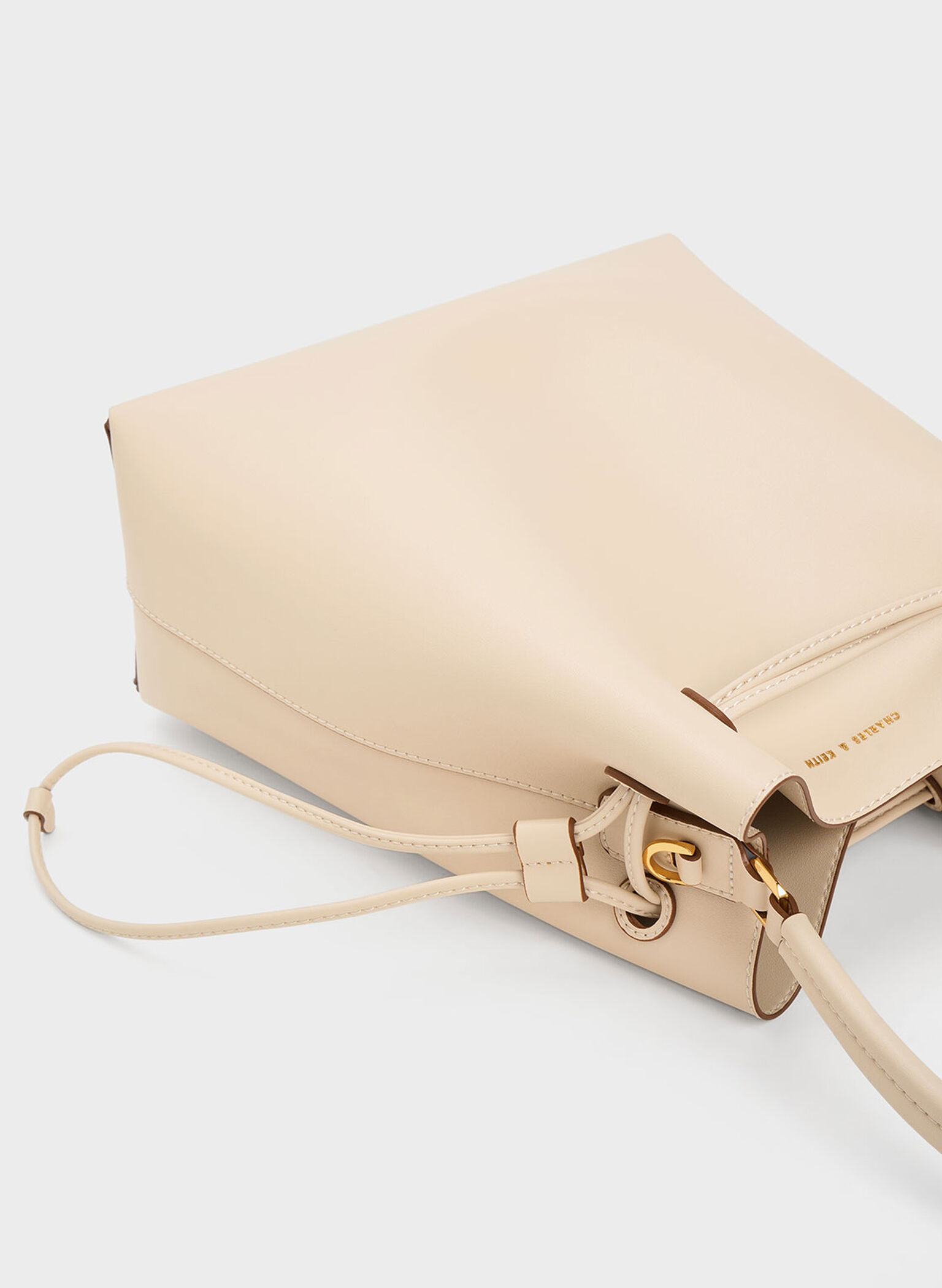 Bellamy Drawstring Hobo Bag, Beige, hi-res