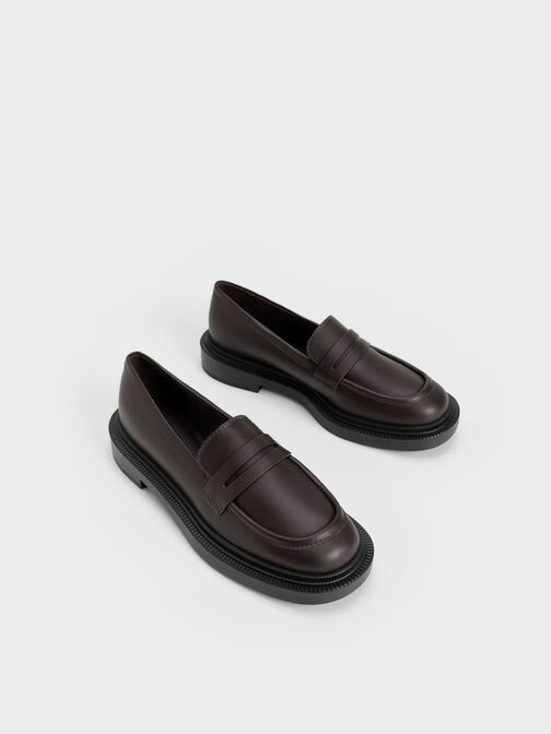 Classic Penny Loafers, Dark Brown, hi-res