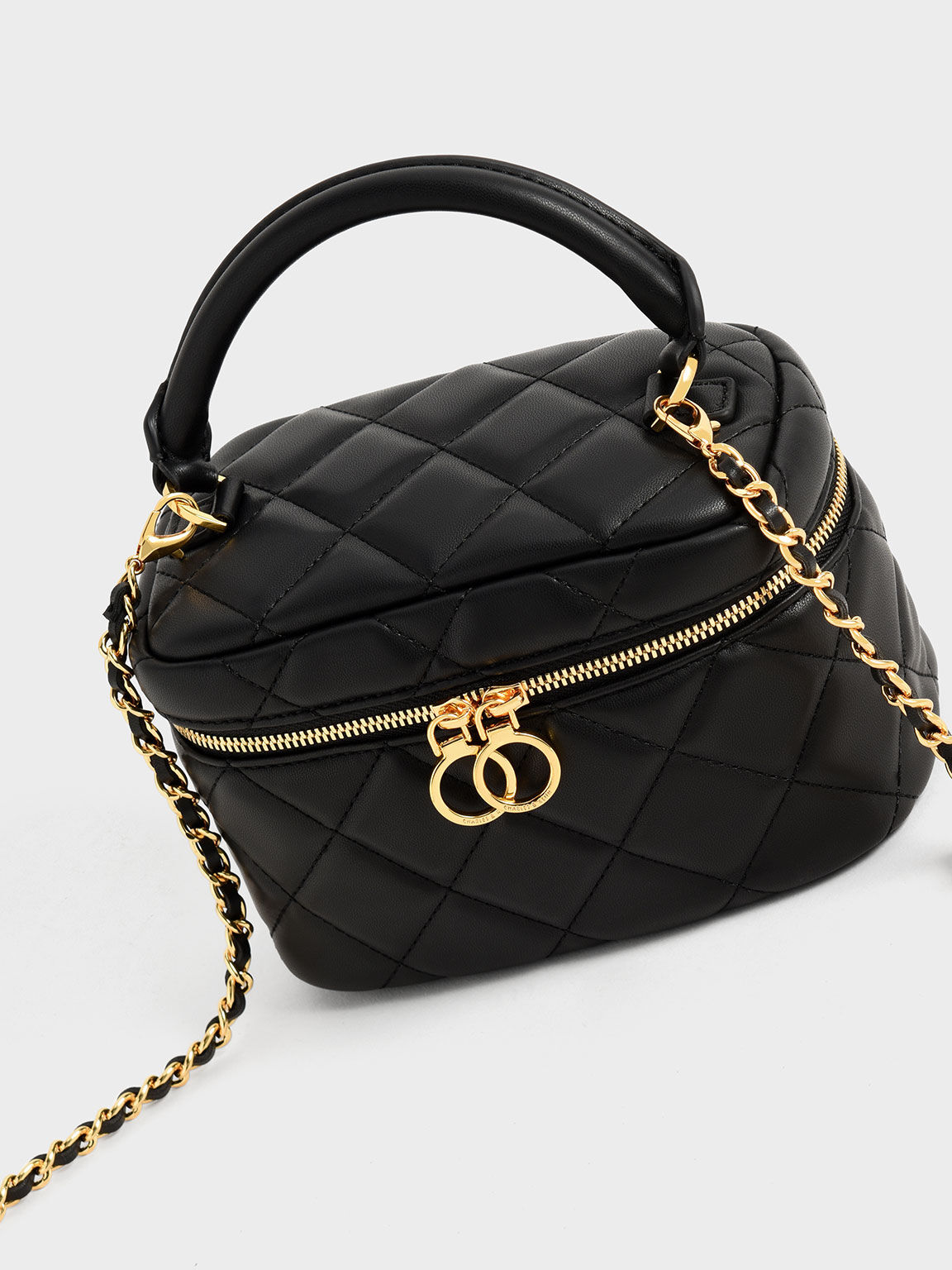 Charles & keith mini shoulder bag with zip Clearance